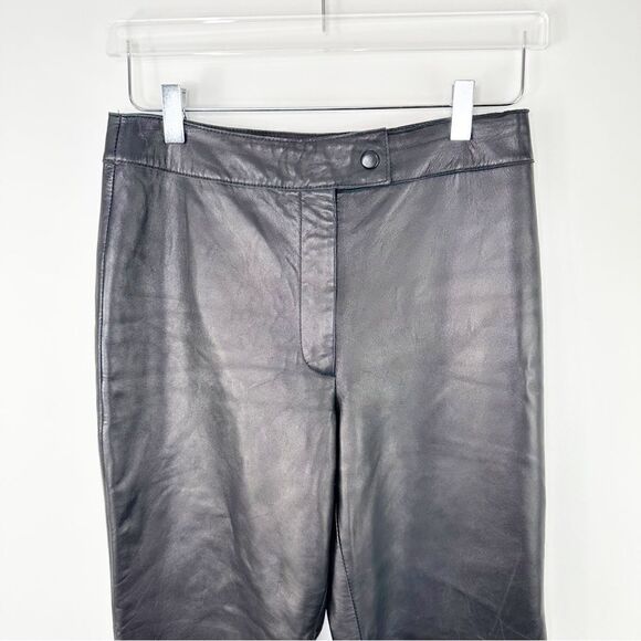 Vintage Classiques Entier Black Leather High Waisted Pants Sz 4 - Picture 3 of 13